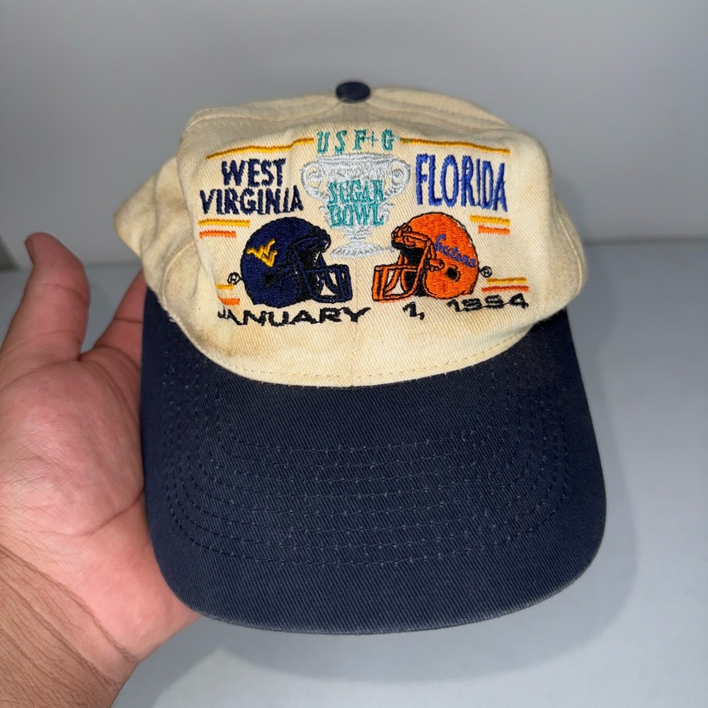 NCAA 1994 Sugar Bowl Snapback Hat University of Florida vs West Virginia Vintage